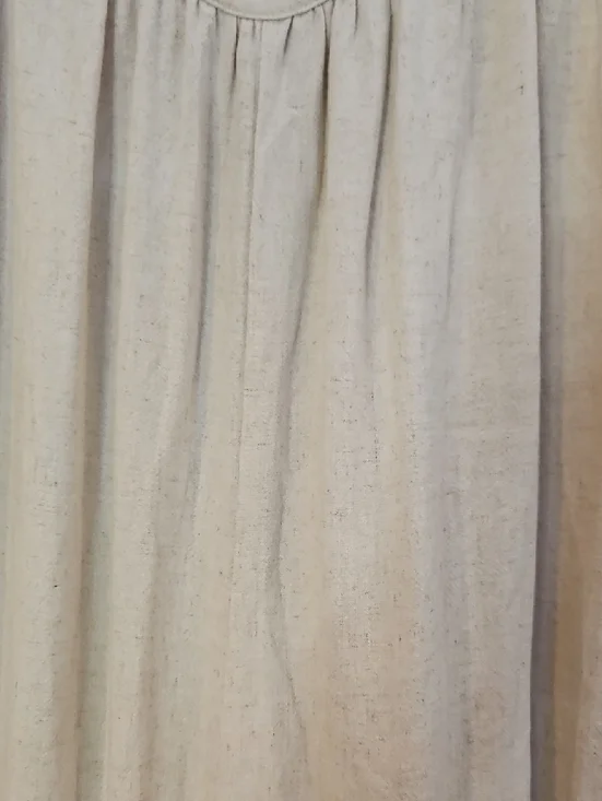 386 Cream Lightweight Spaghetti Strap Jumpsuit with Drawstring Hems - Picture 6 of 9